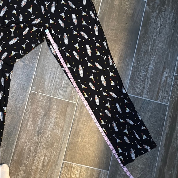 EUC Chico's + Soma Black Martini Drinks Print Pajama PJ Lounge Pants Size S - Picture 7 of 7